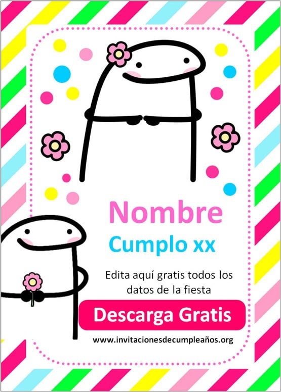 Video Invitación de Cumple Flork Meme en MP4 - Tarjeti